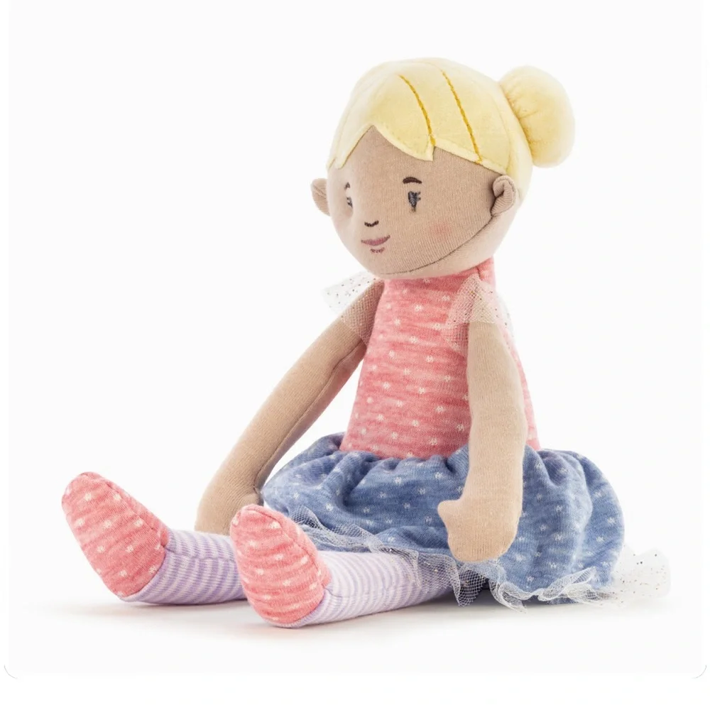 New! Demdaco Strong Beautiful You Blond Girl Fabric Doll - Picture 4 of 13